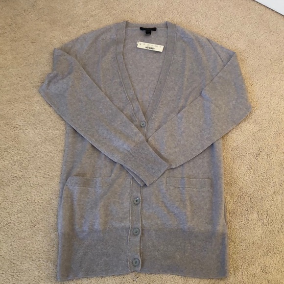 J. Crew Sweaters - NWT J. Crew 100% Merino Wool Grey Long Cardigan